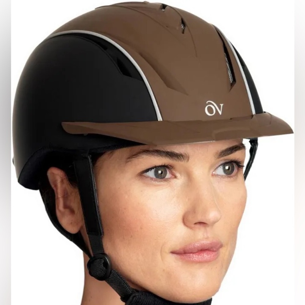 Ovation Brown Black English Riding Supply Horseback Helmet Small S/M 52-56 cm
